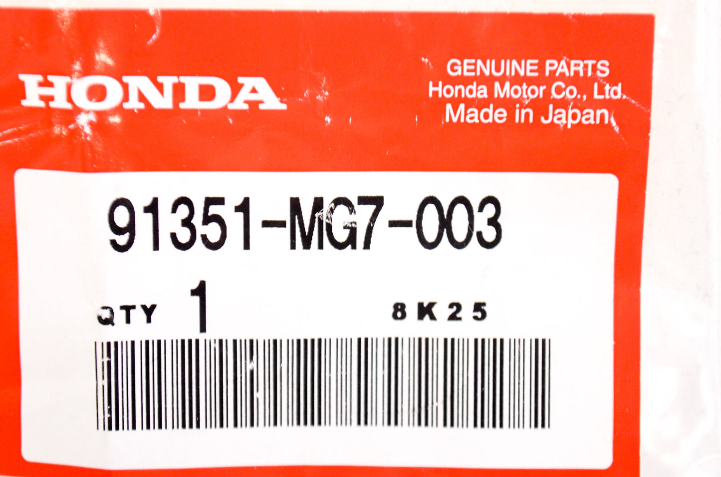 OEM Honda 91351-MG7-003 O-Ring (20.8X2.4) NOS