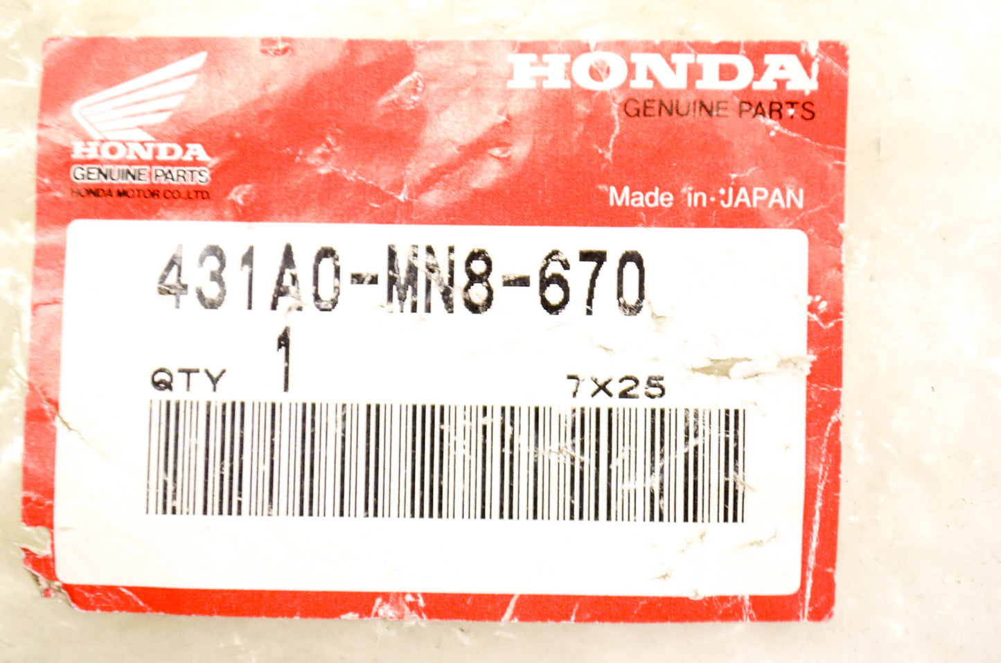 OEM Honda 431A0-MN8-670 Brake Pad Kit NOS