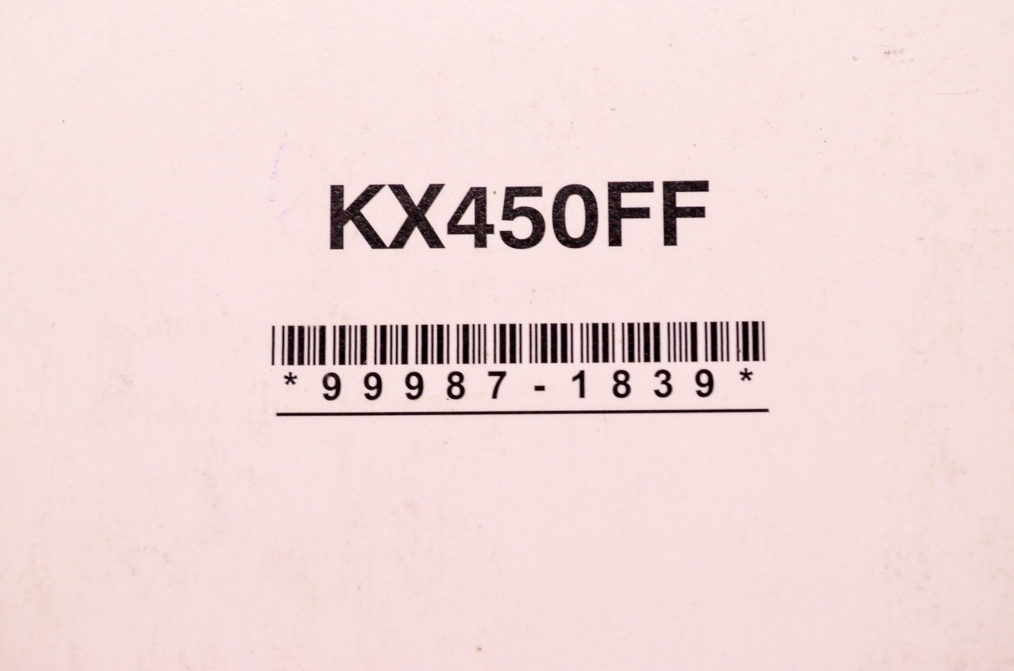 OEM Kawasaki 99987-1839 Owner's Manual KX450FFF