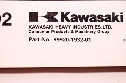 OEM Kawasaki Prairie 400 4x4 ATV Owner's Manual