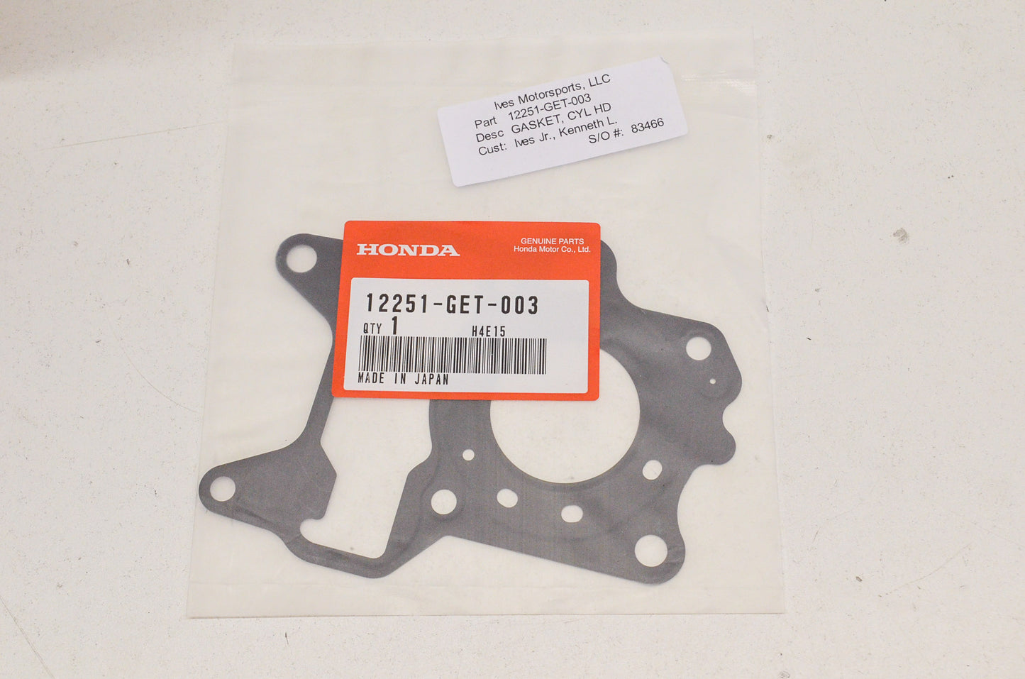 OEM Honda 12251-GET-003 Cylinder Head Gasket NOS