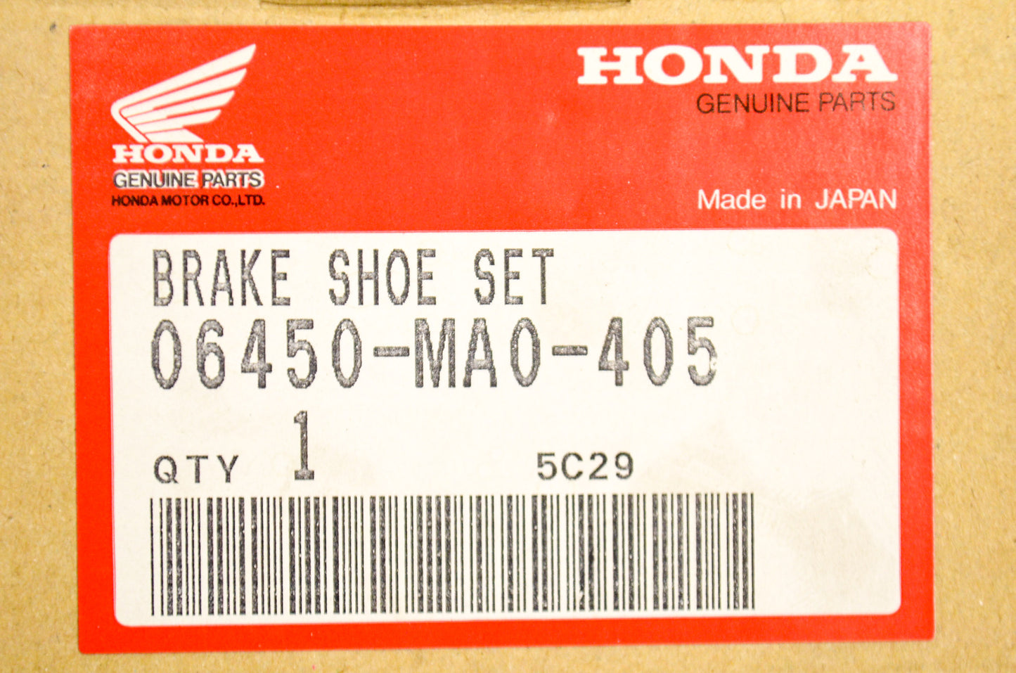 OEM Honda 06450-MA0-405 Brake Shoe Kit NOS