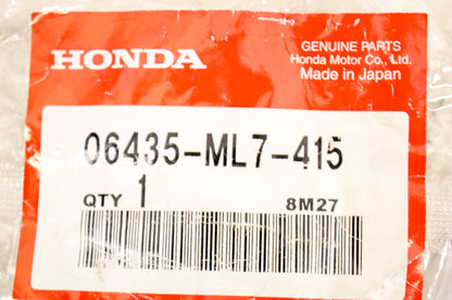 New OEM Honda 06435-ML7-415 Brake Pad Set NOS