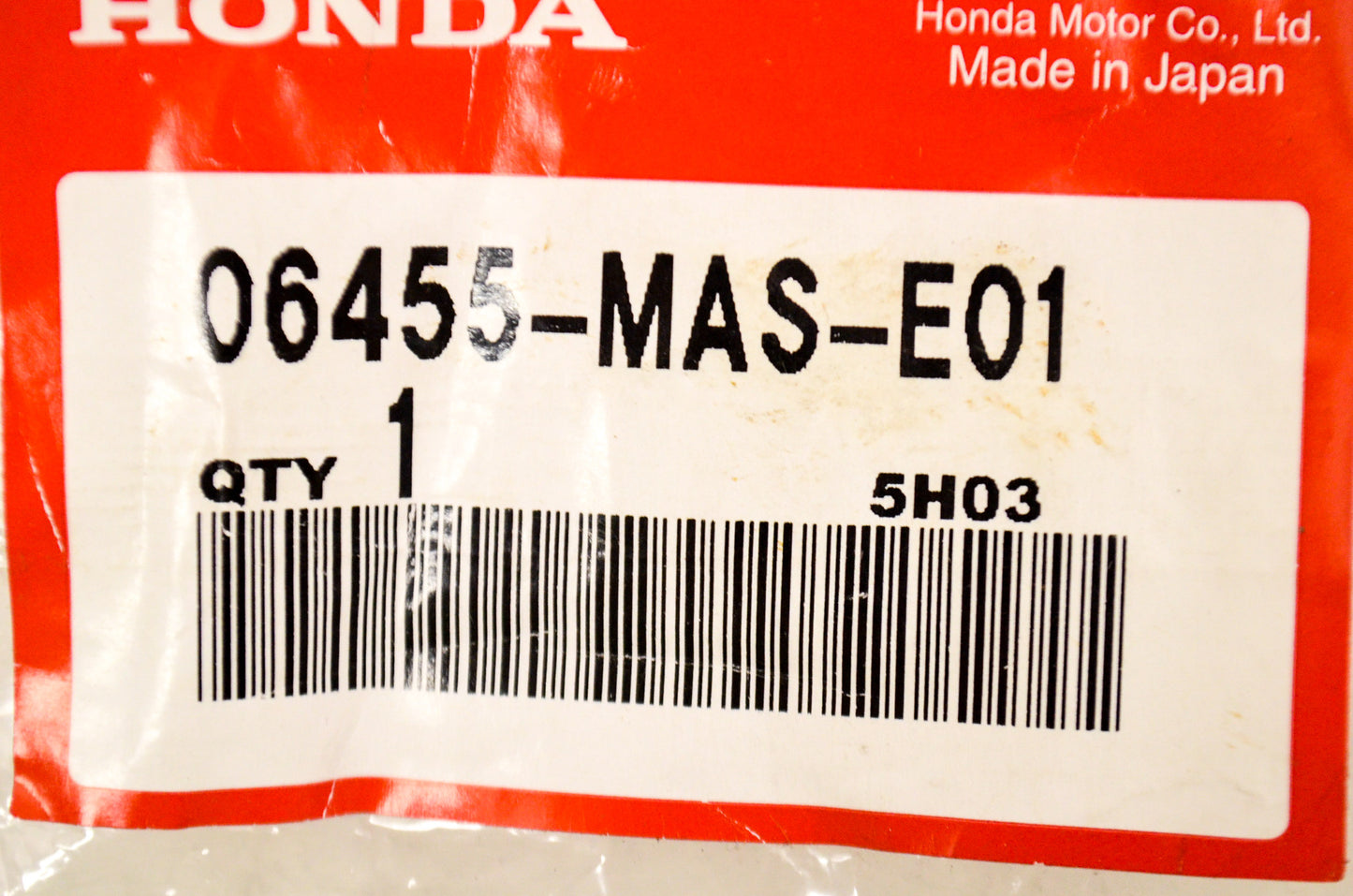 OEM Honda 06455-MAS-E01 Front Pad Set NOS