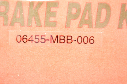 OEM Honda 06455-MBB-006 Front Pad Set NOS