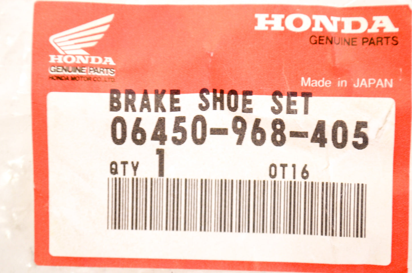 OEM Honda 06450-968-405 Brake Shoe Set NOS