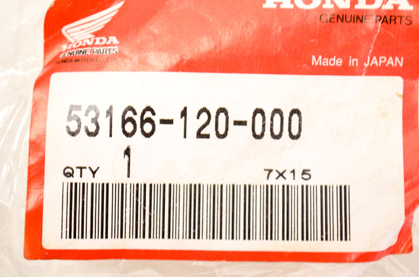 OEM Honda 53166-120-000 Left Handlebar Grip NOS