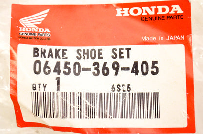 OEM Honda 06450-369-405 Brake Shoe Set NOS
