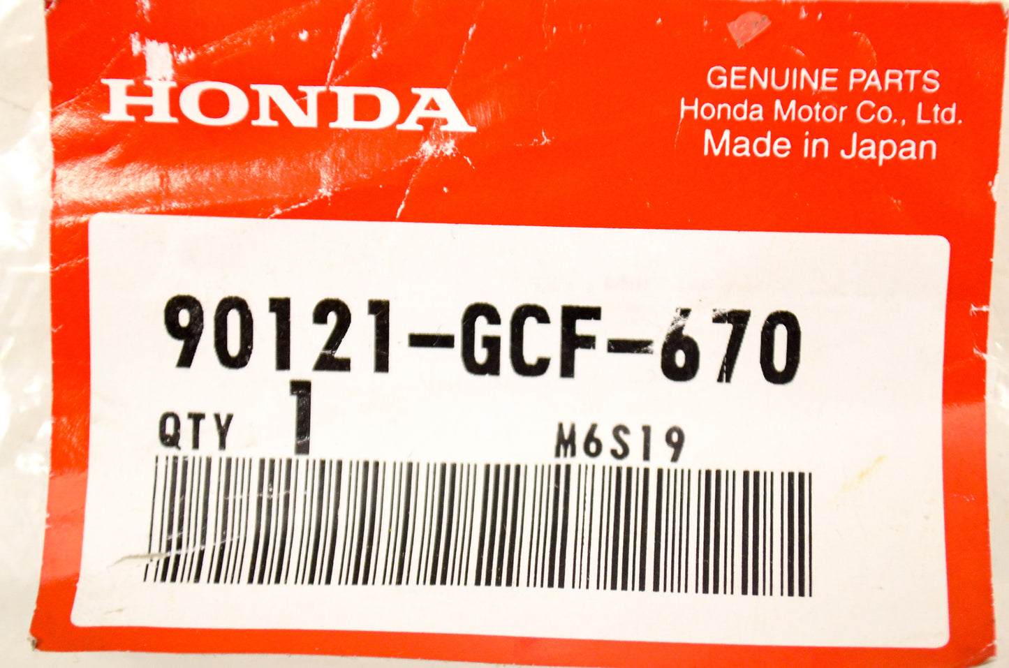 OEM Honda 90121-GCF-670 Swingarm Pivot Bolt NOS