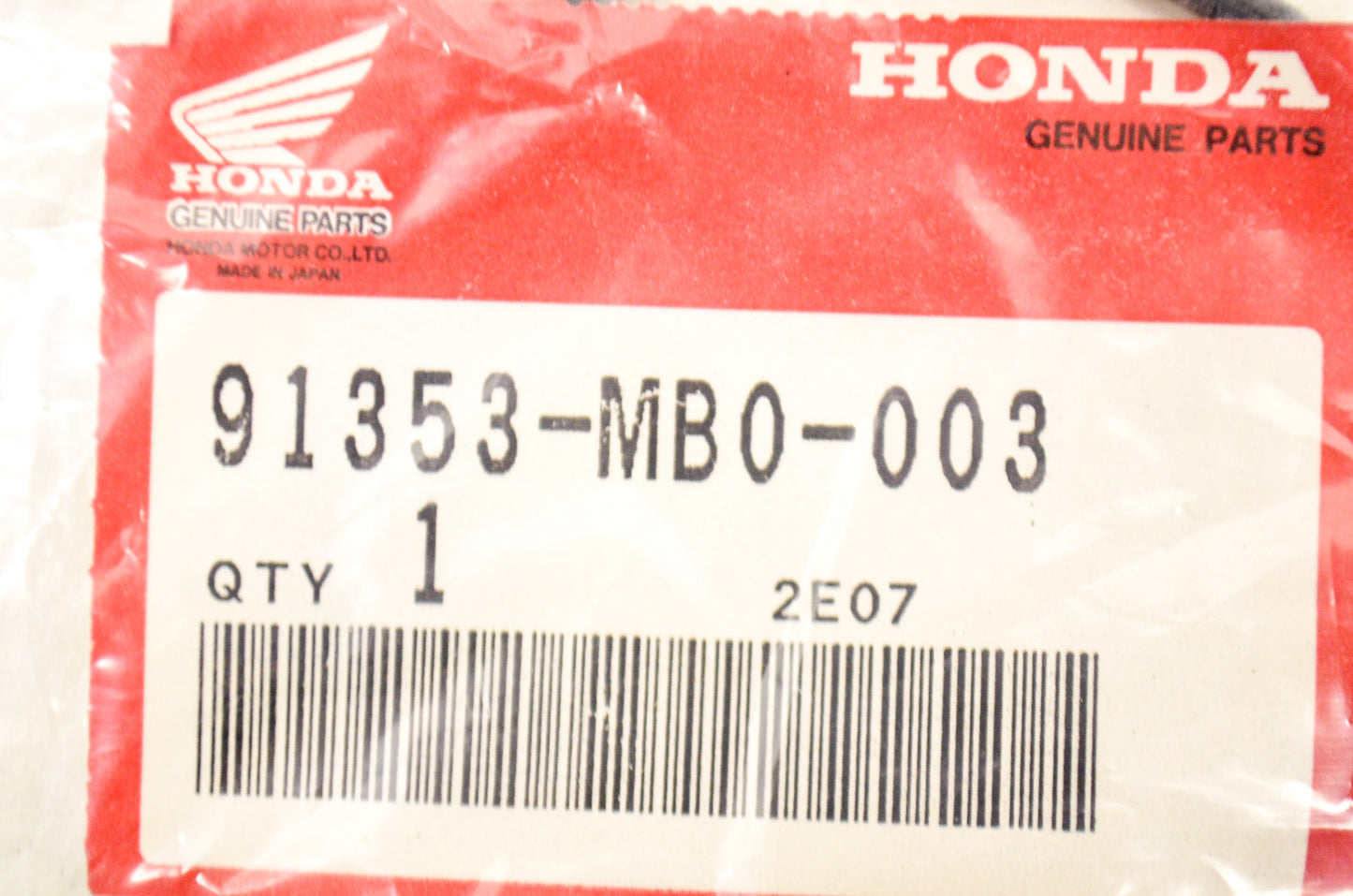 OEM Honda 91353-MB0-003 O-Ring (58.5X3.5) NOS