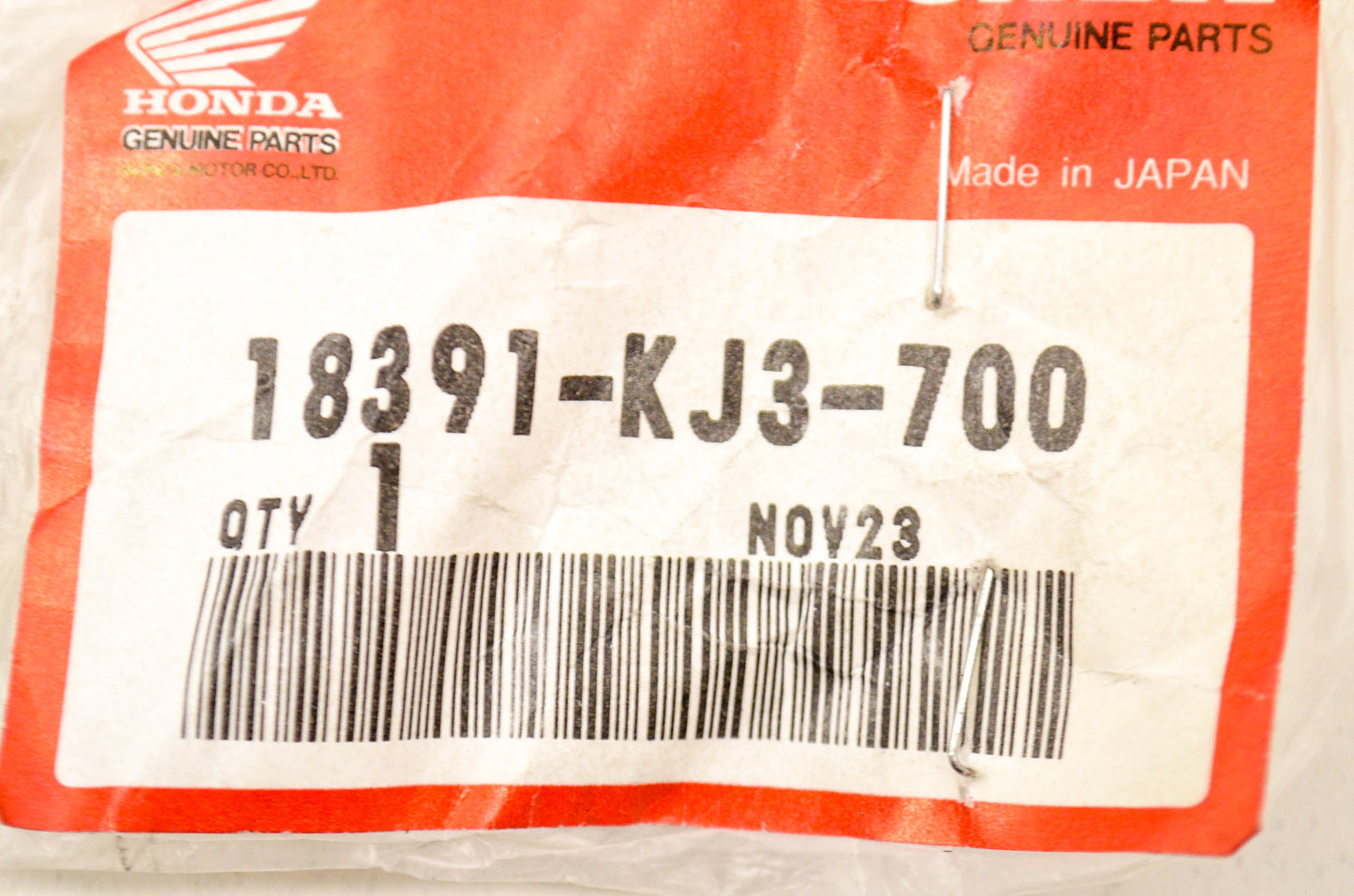 OEM Honda 18391-KJ3-700 Muffler Gasket NOS