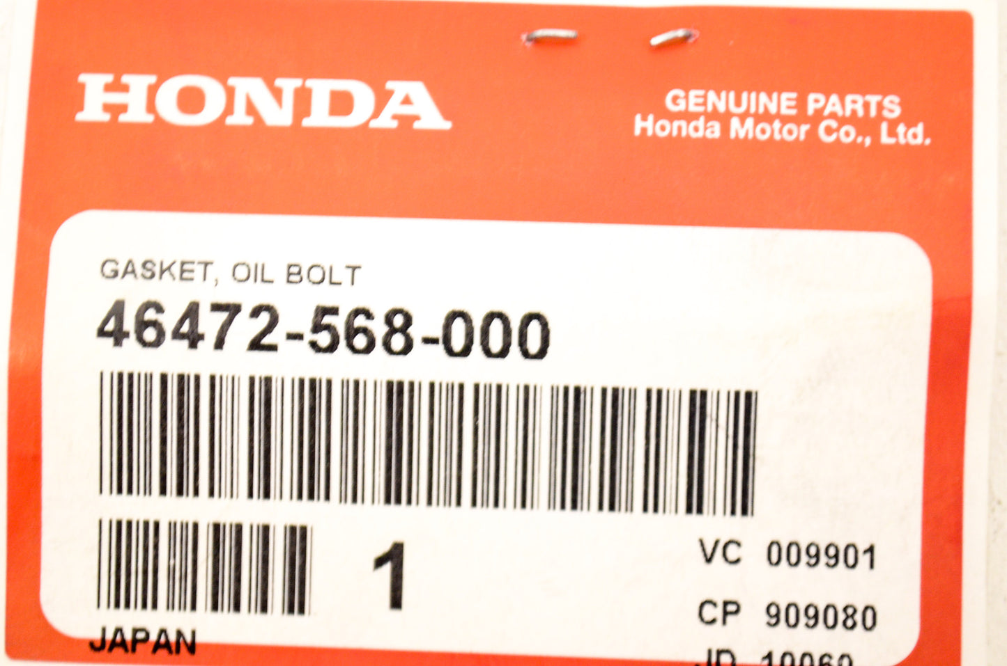 OEM Honda 46472-568-000 Oil Bolt Gasket NOS