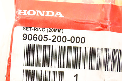 OEM Honda 90605-200-000 Ring Set 20mm Qty 2 NOS
