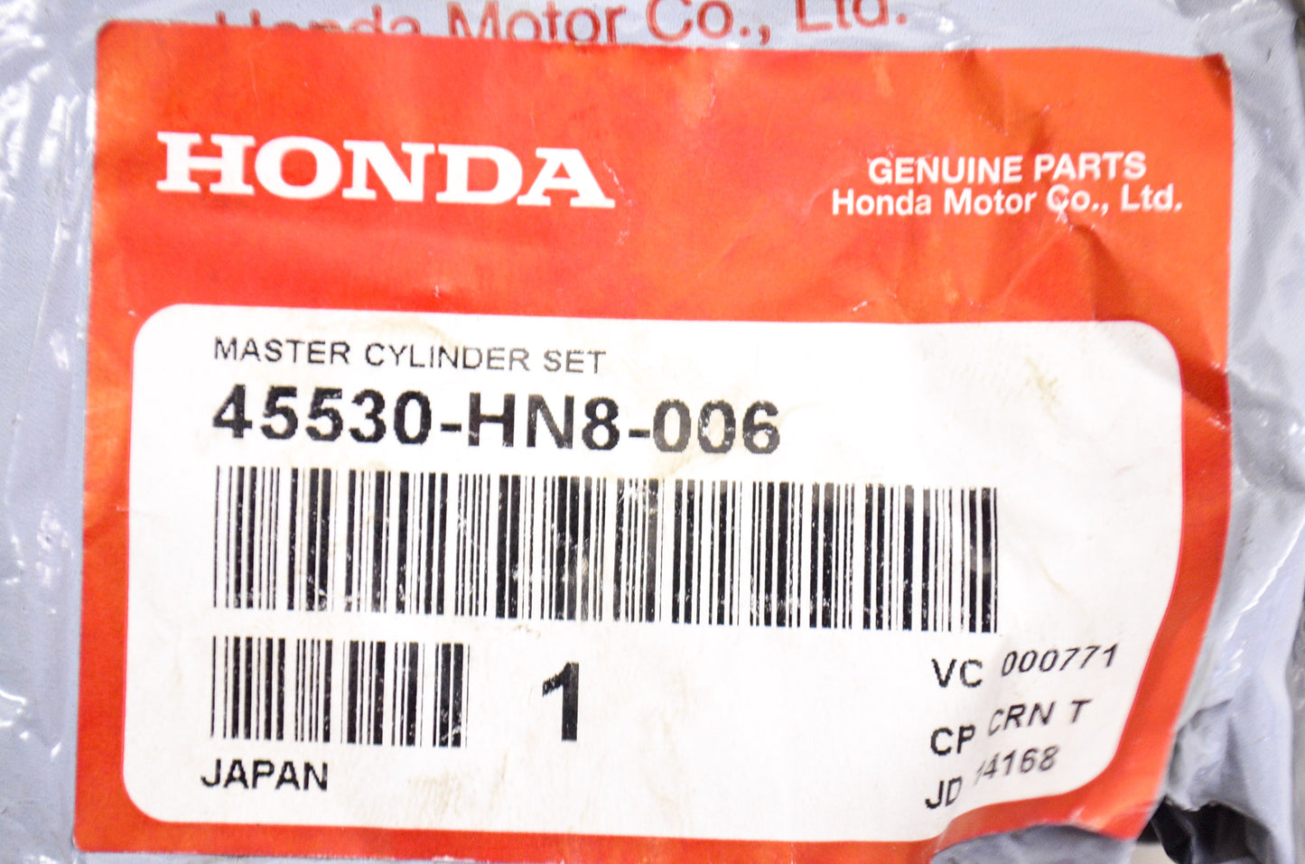 OEM Honda 45530-HN8-006 Master Cylinder Set NOS