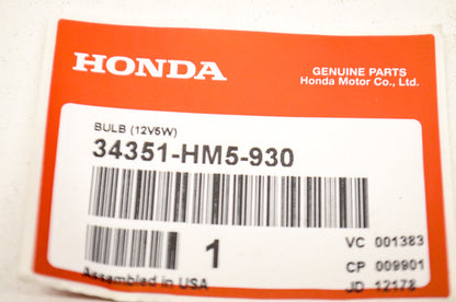 OEM Honda 34351-HM5-930 Bulb (12V5W) NOS