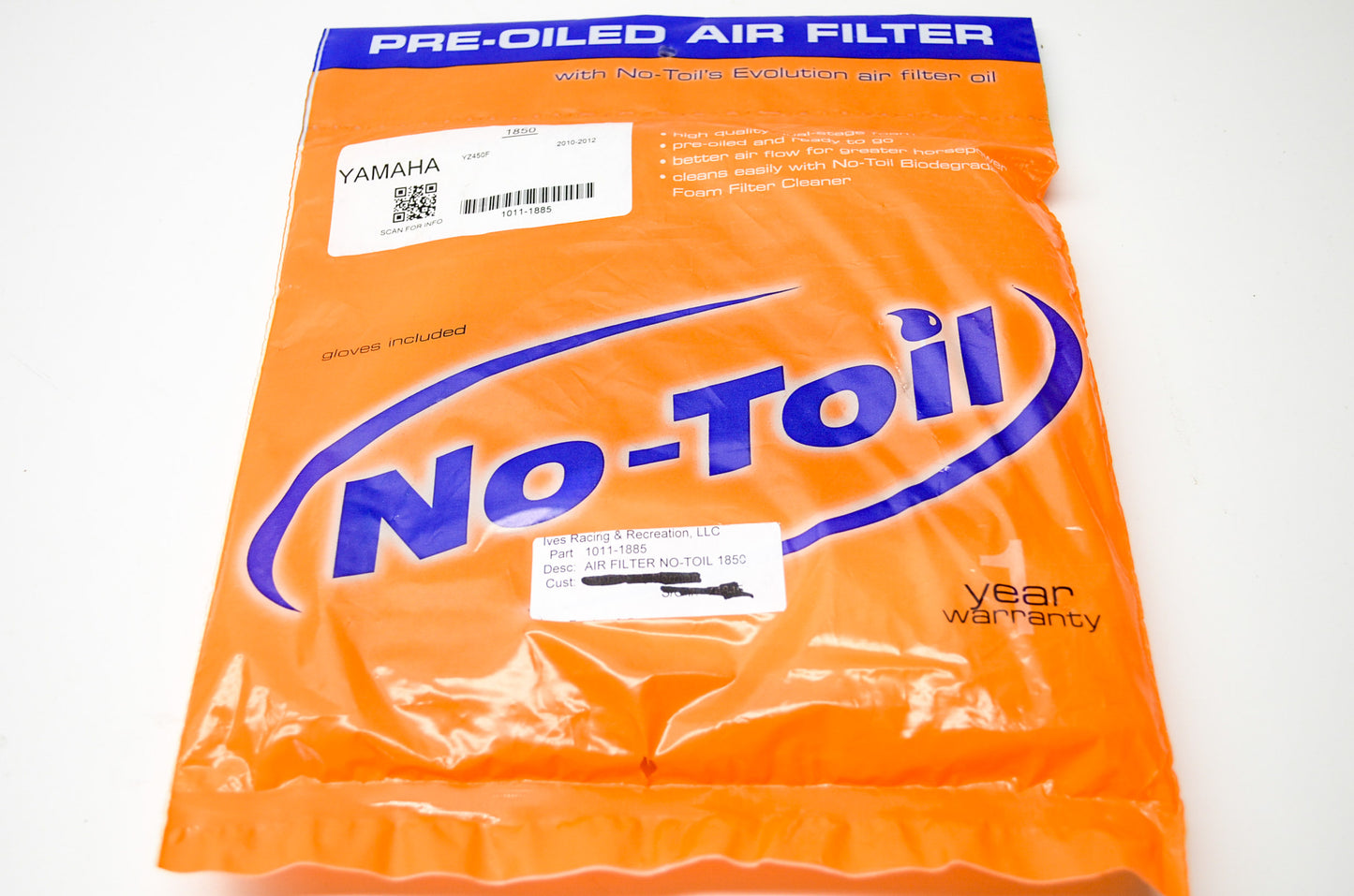 Yamaha Pre-Oiled Air Filter YZ 450F NOS