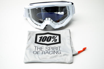 New 100 Percent The Strata Goggle Ice Age Clear Lens NOS