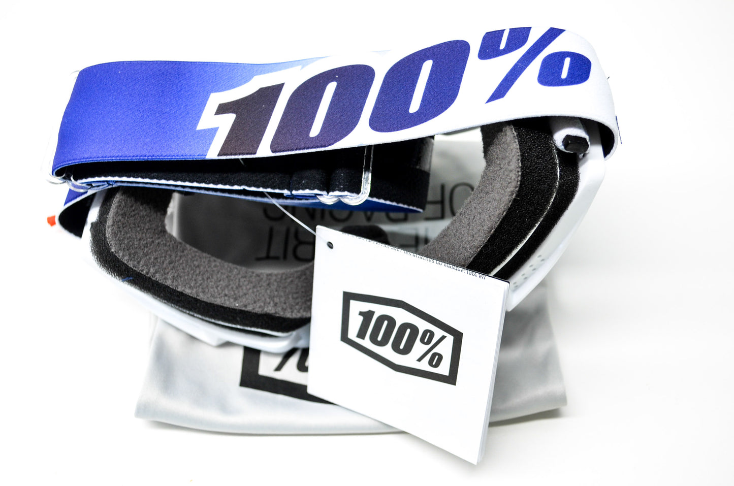 New 100 Percent The Strata Goggle Ice Age Clear Lens NOS