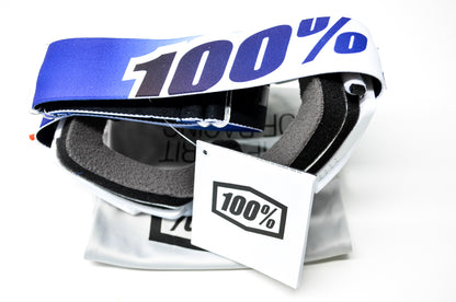 New 100 Percent The Strata Goggle Ice Age Clear Lens NOS