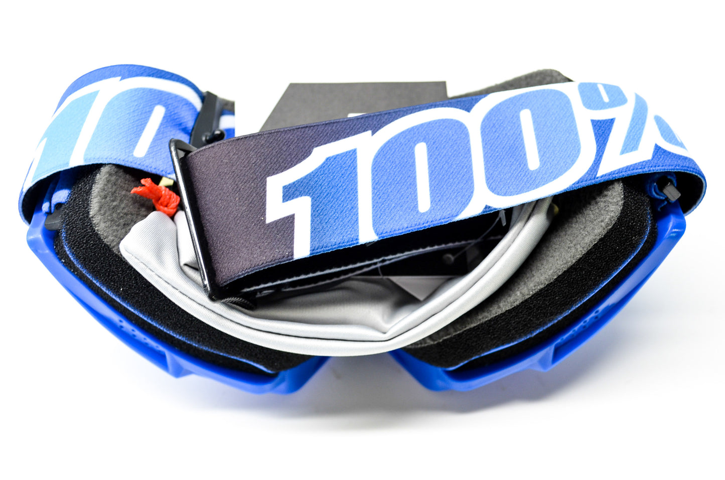 New 100 Percent The Strata Blue Lagoon Mirror Blue Lens Goggle NOS