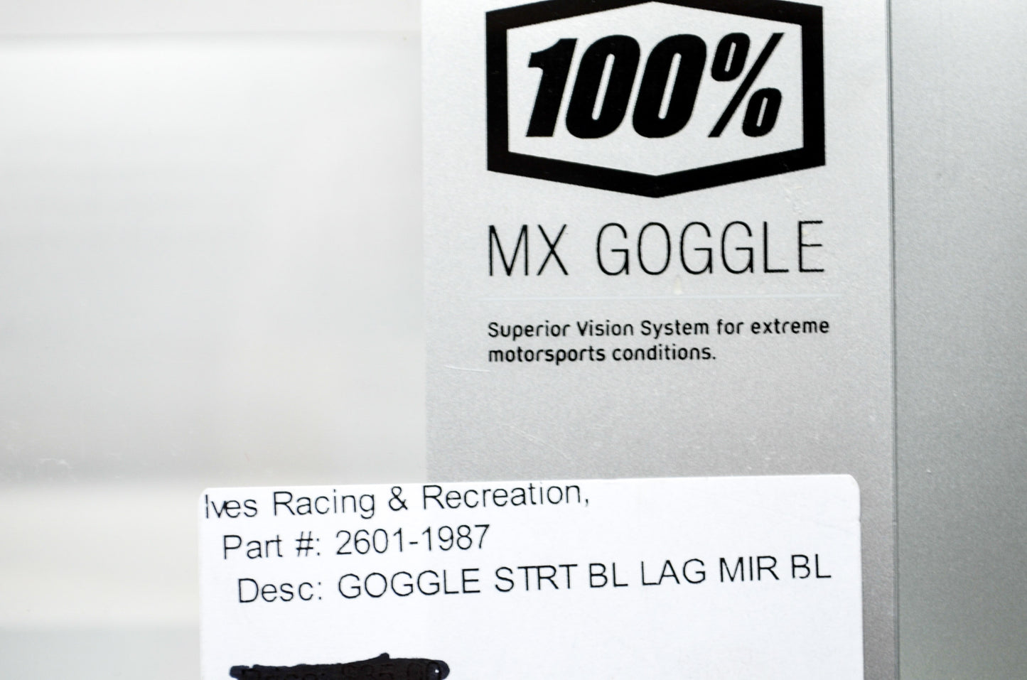 New 100 Percent The Strata Blue Lagoon Mirror Blue Lens Goggle NOS