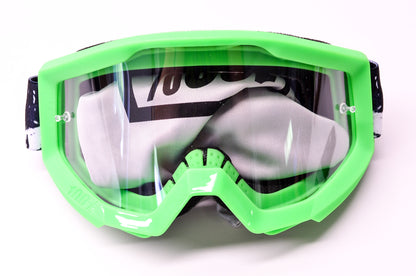 New 100 Percent The Strata Crafty Lime Clear Lens Goggle NOS