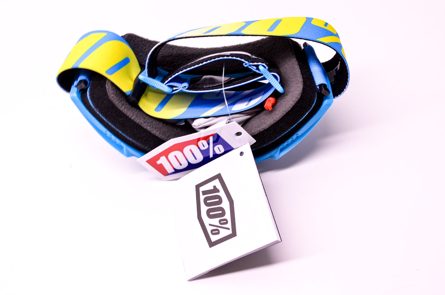 New 100% The Strata Jr Youth Blue Clear Lens Goggle NOS