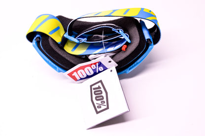 New 100% The Strata Jr Youth Blue Clear Lens Goggle NOS