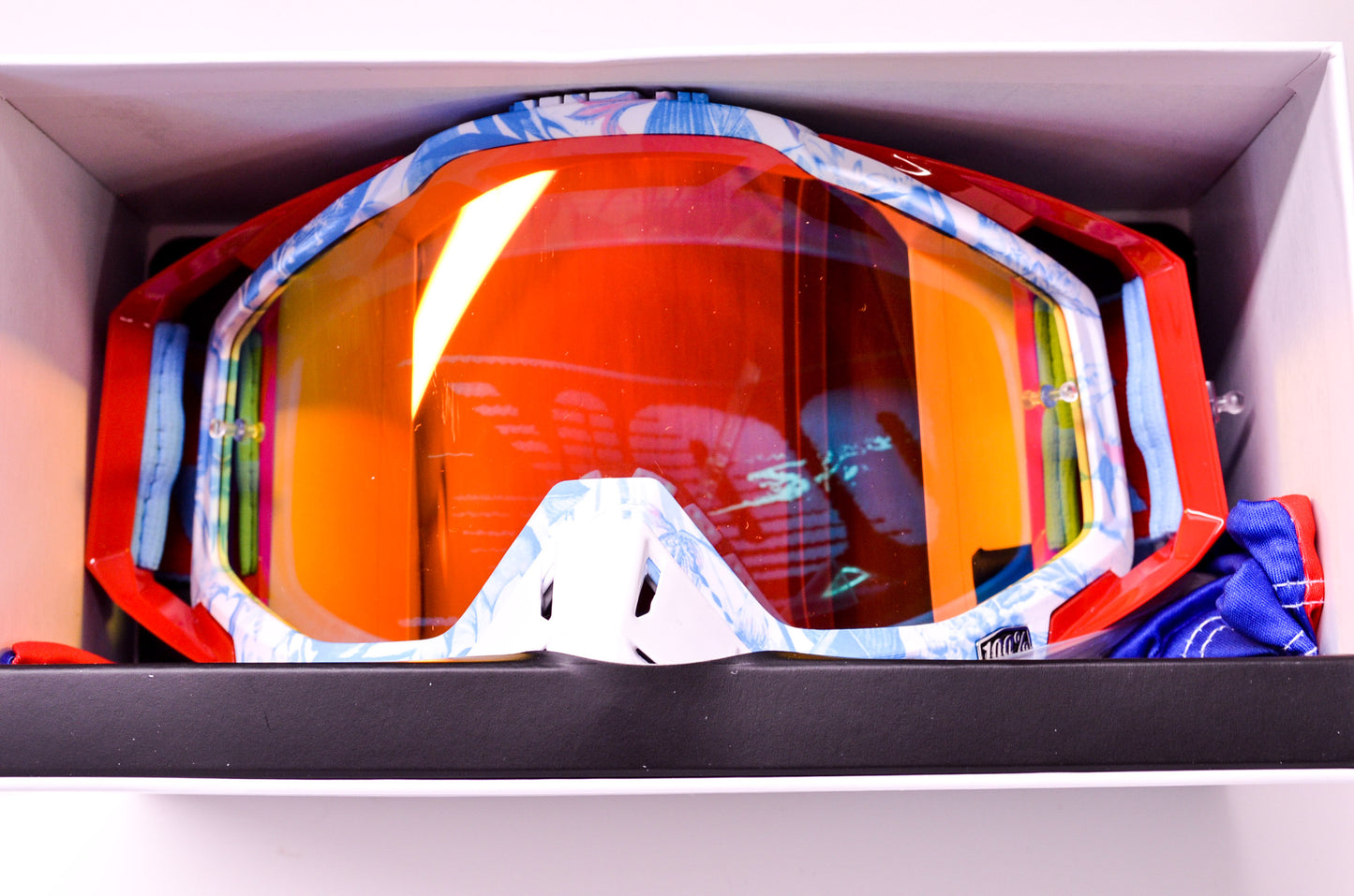 New 100 Percent The Racecraft Bobora Mirror Red Lens Goggle NOS