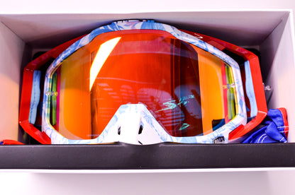 New 100 Percent The Racecraft Bobora Mirror Red Lens Goggle NOS