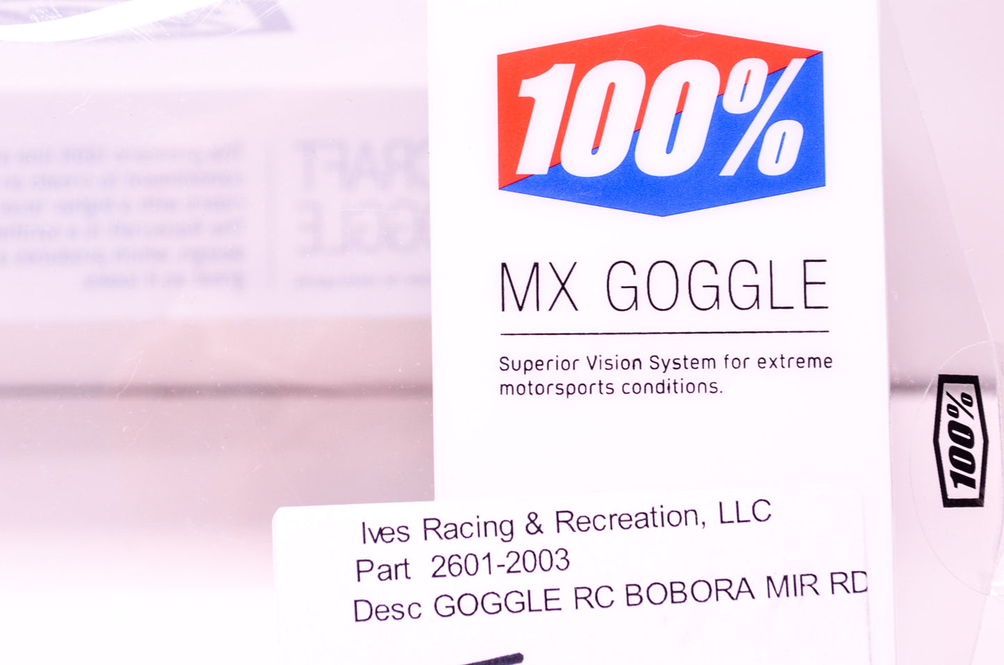 New 100 Percent The Racecraft Bobora Mirror Red Lens Goggle NOS