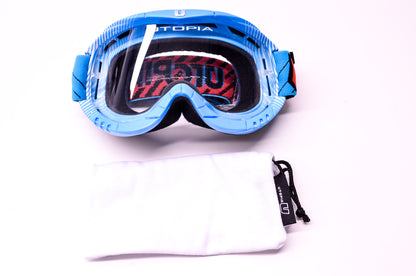 Utopia SLMP-BFS-121 Slayer Pro Blue Fade Stripe Goggle NOS