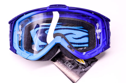 New Smith Intake Sweat X Moto Series Clear Lens Cobalt Ocean Goggle NOS