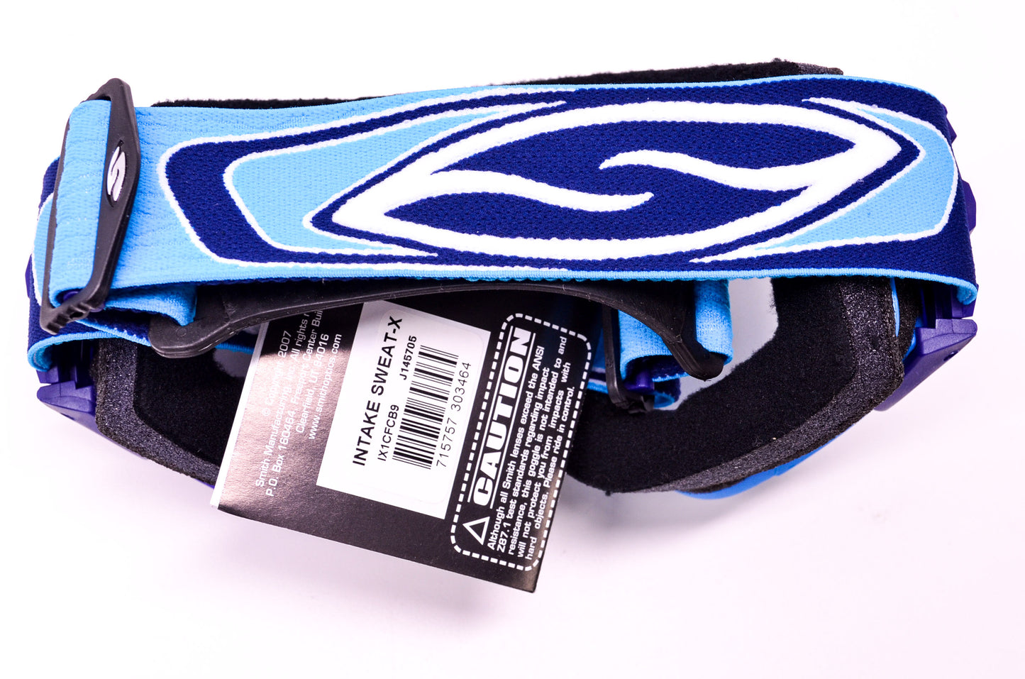 New Smith Intake Sweat X Moto Series Clear Lens Cobalt Ocean Goggle NOS