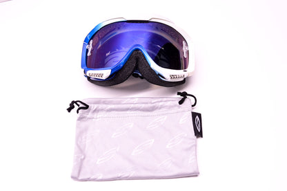 New Smith Piston Sweat X Moto Series Blue Mirror Lens Navy White Goggle NOS