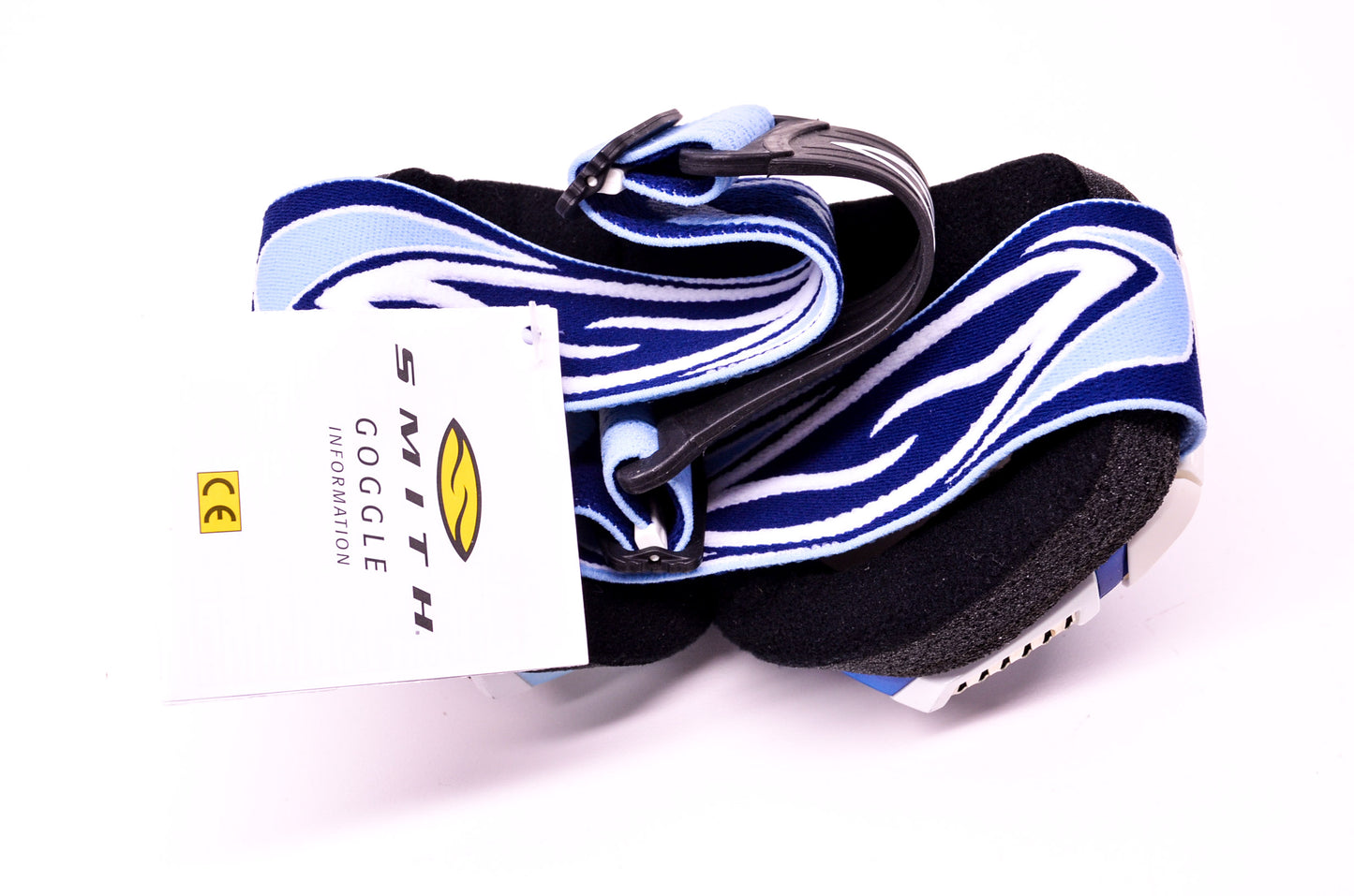 New Smith Piston Sweat X Moto Series Blue Mirror Lens Navy White Goggle NOS