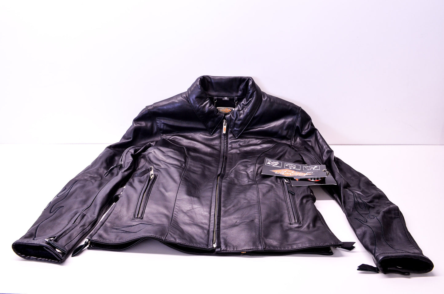 Ladies Genuine Leather Black Onyx Size Small Jacket NOS