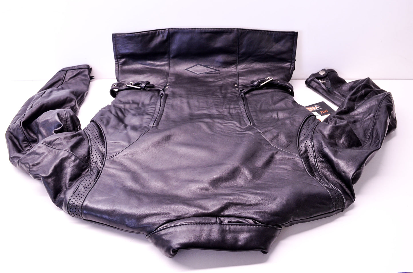 Ladies Genuine Leather Black Onyx Size Small Jacket NOS
