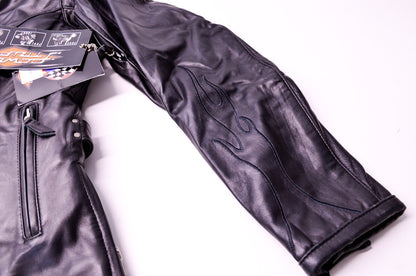 Ladies Genuine Leather Black Onyx Size Small Jacket NOS