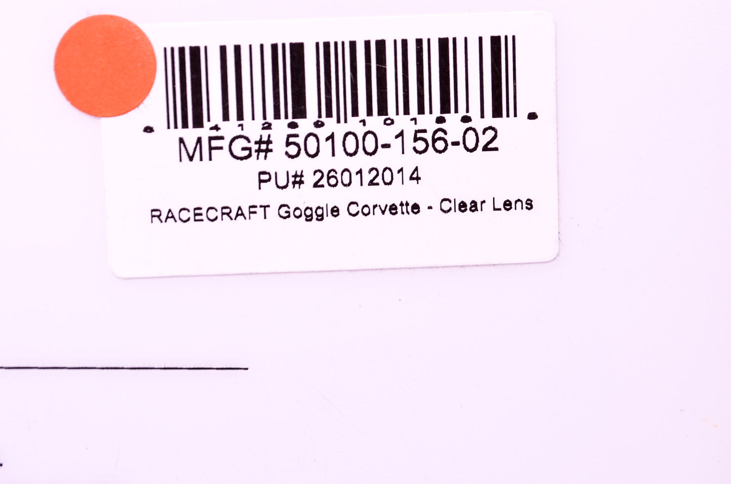 New 100 Percent The Racecraft Corvette Clear Lens Google NOS