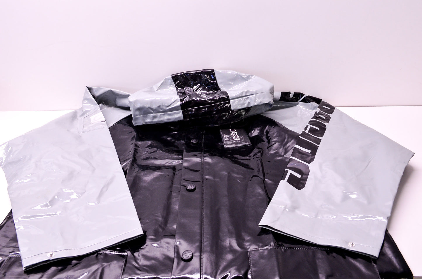 Black Raincoat Size Large NOS