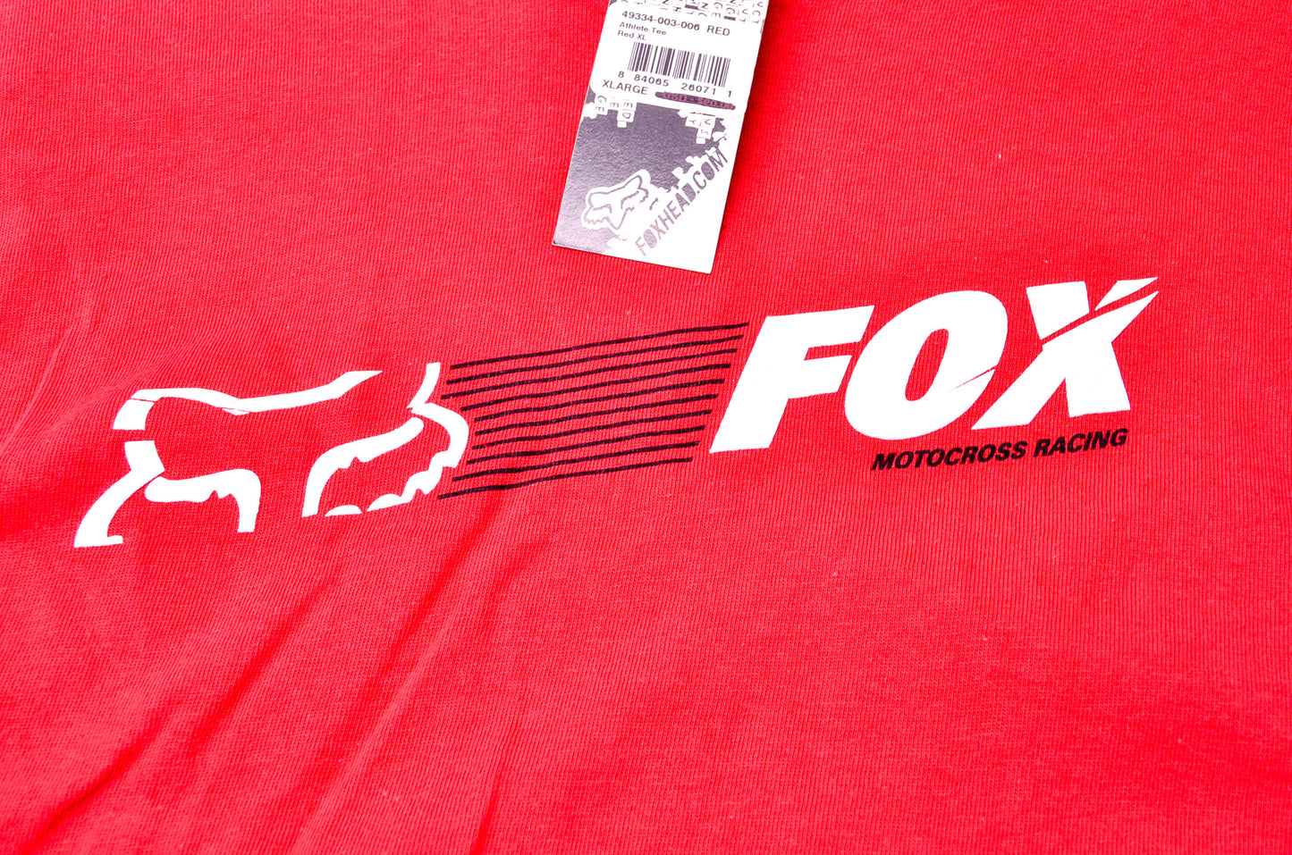 New Fox Red XL Athlete T Shirt NOS