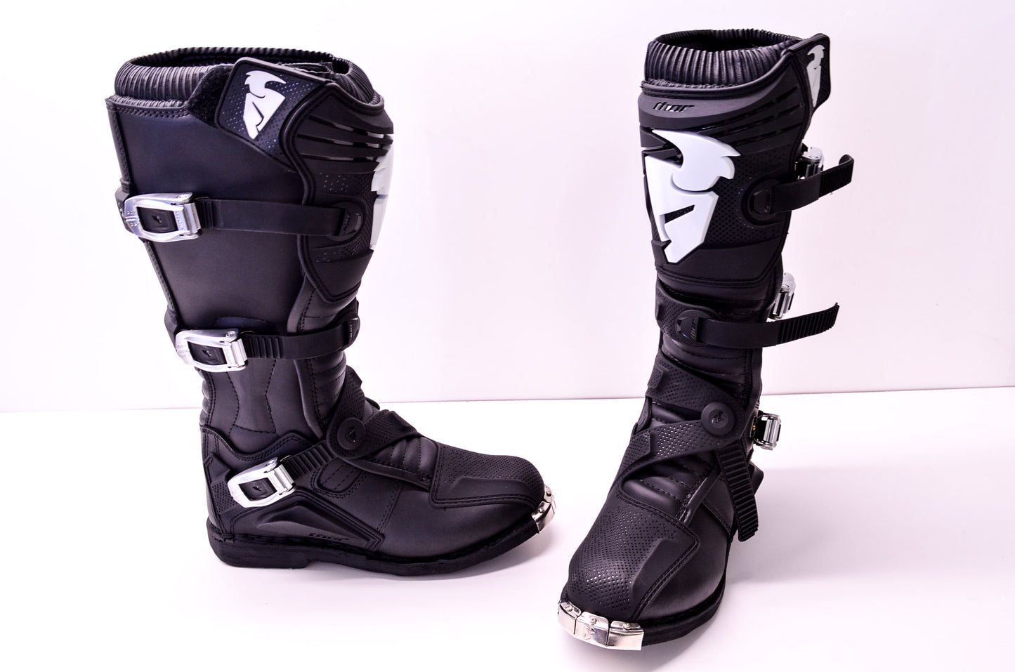 Thor 3410-0740 Black Ratchet Boots Size Us 10 Adult NOS