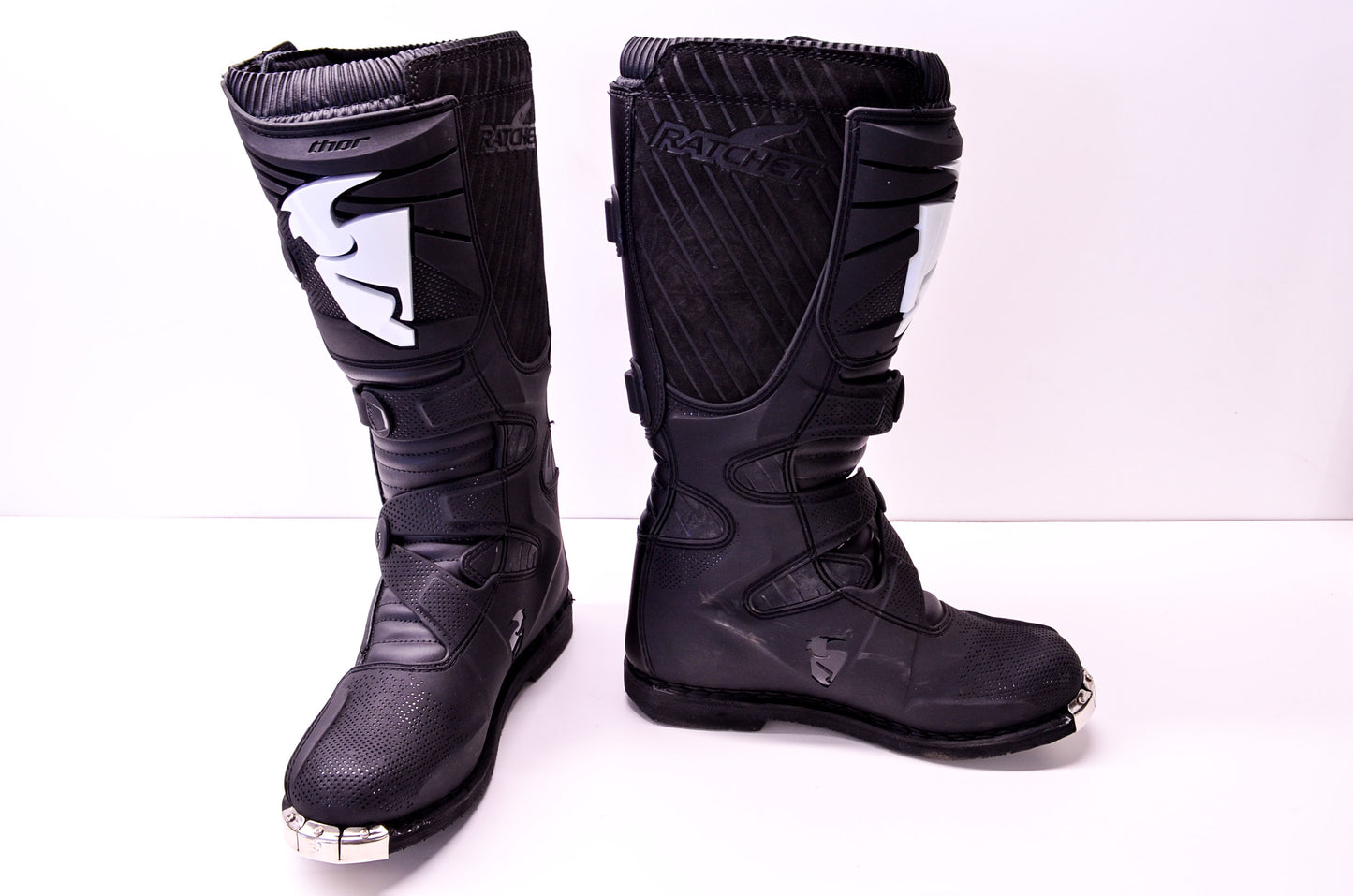 Thor 3410-0740 Black Ratchet Boots Size Us 10 Adult NOS