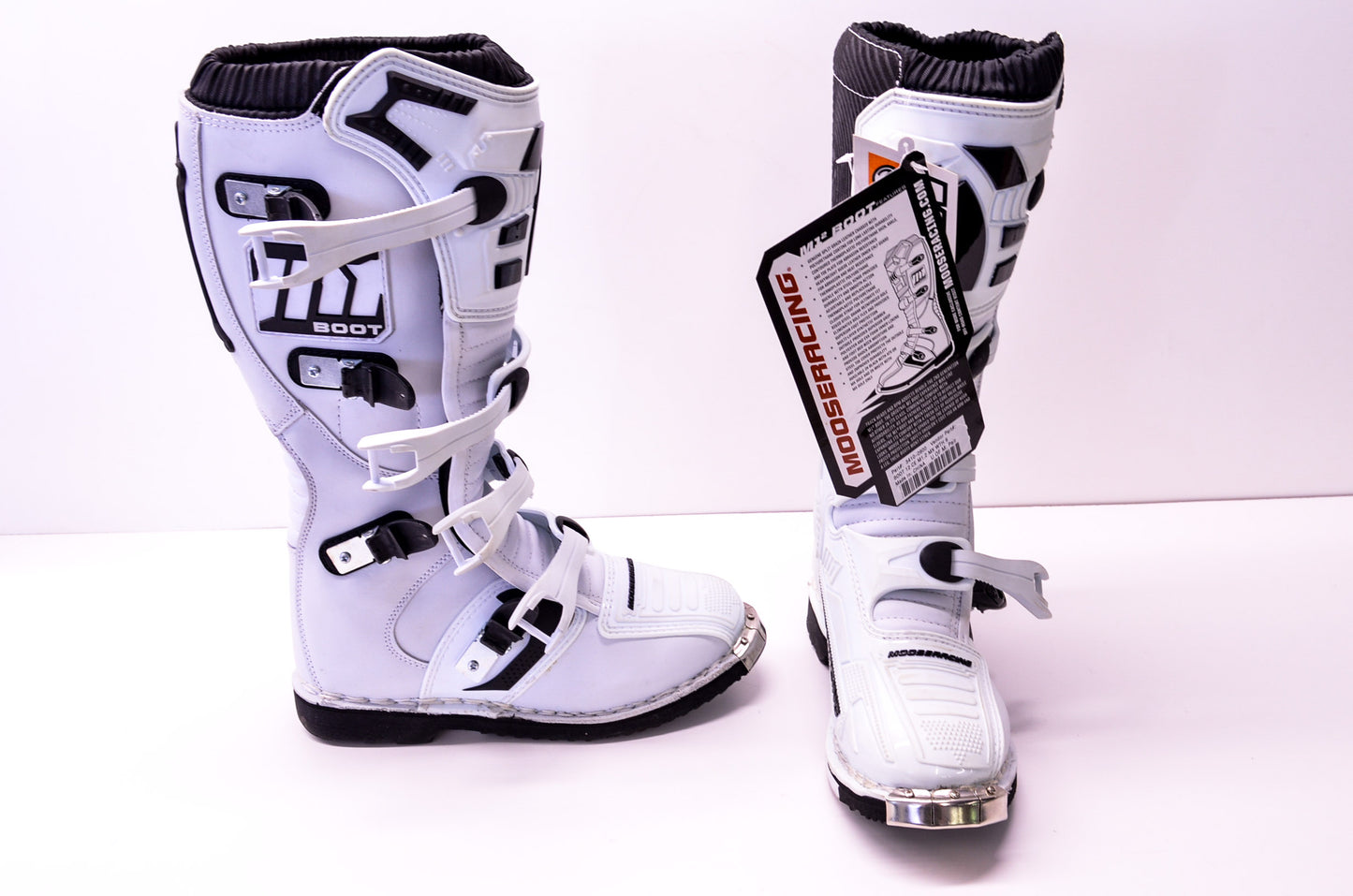 M12 Black White Adult US 9 MX Boots NOS