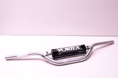 Vortex Racing HB817S, HB817 7/8" Mini Low Silver Handlebar Black Pad NOS