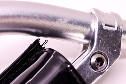 Vortex Racing HB817S, HB817 7/8" Mini Low Silver Handlebar Black Pad NOS