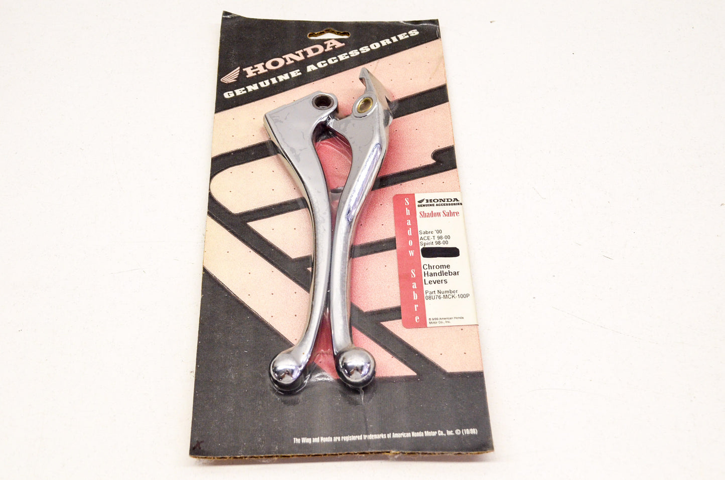 OEM Honda 08U76-MCK-100P Chrome Handlebar Levers NOS