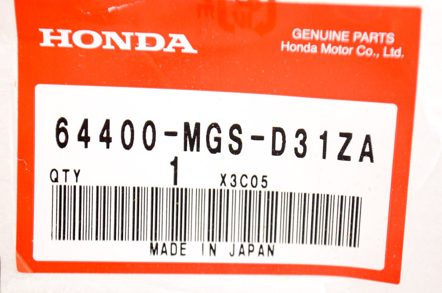 OEM Honda 64400-MGS-D31ZA Left Cowl *NH1* NOS
