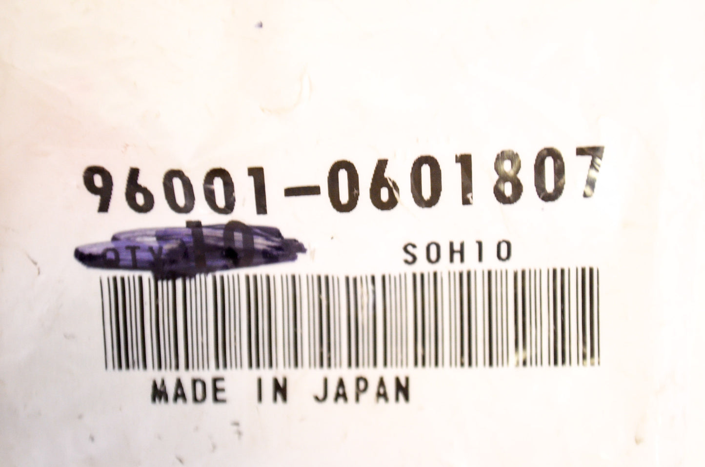 OEM Honda 96001-0601807 Flange Bolt 6X18 NOS